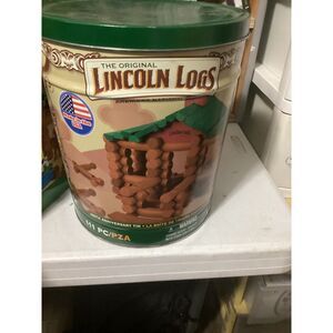 Original Lincoln Logs 100th Anniversary Collectible Tin 111 Piece Set- Complete